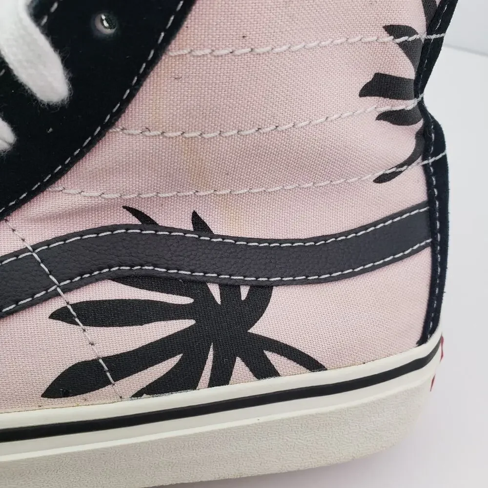 Vans Sk8-Hi 138 Decon Womens Sz 9.5 Mens Sz 8 Summer Leaf Pink Sneaker Shoes